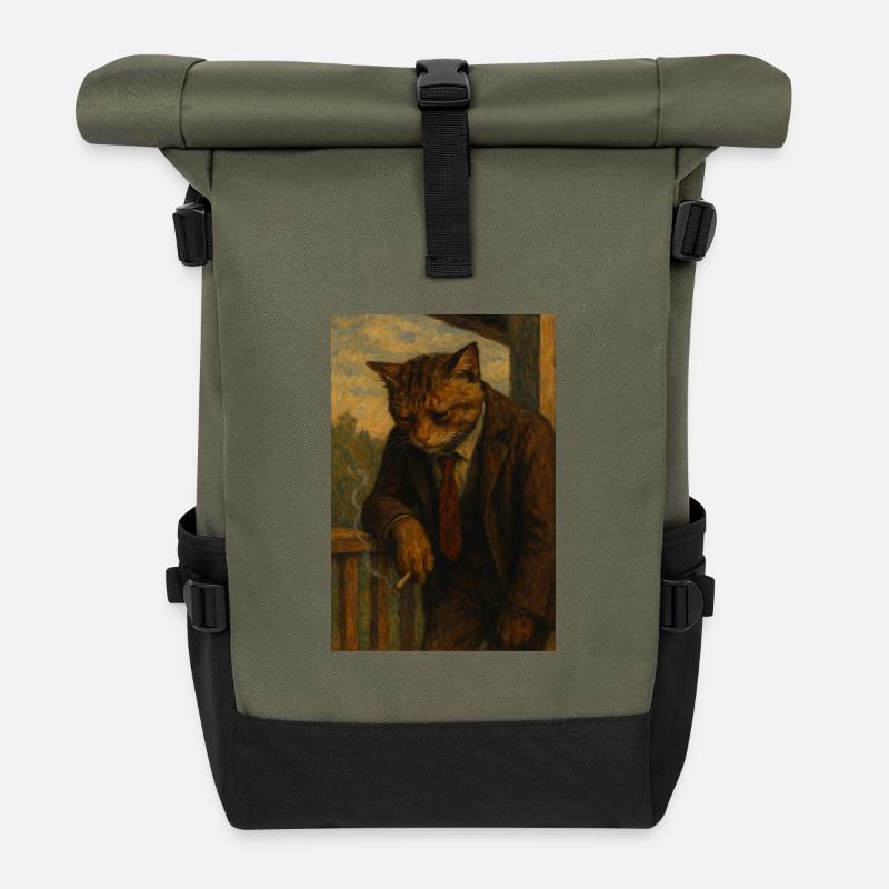 It’s been a long day of a long year - Roll Top Backpack - olive/black
