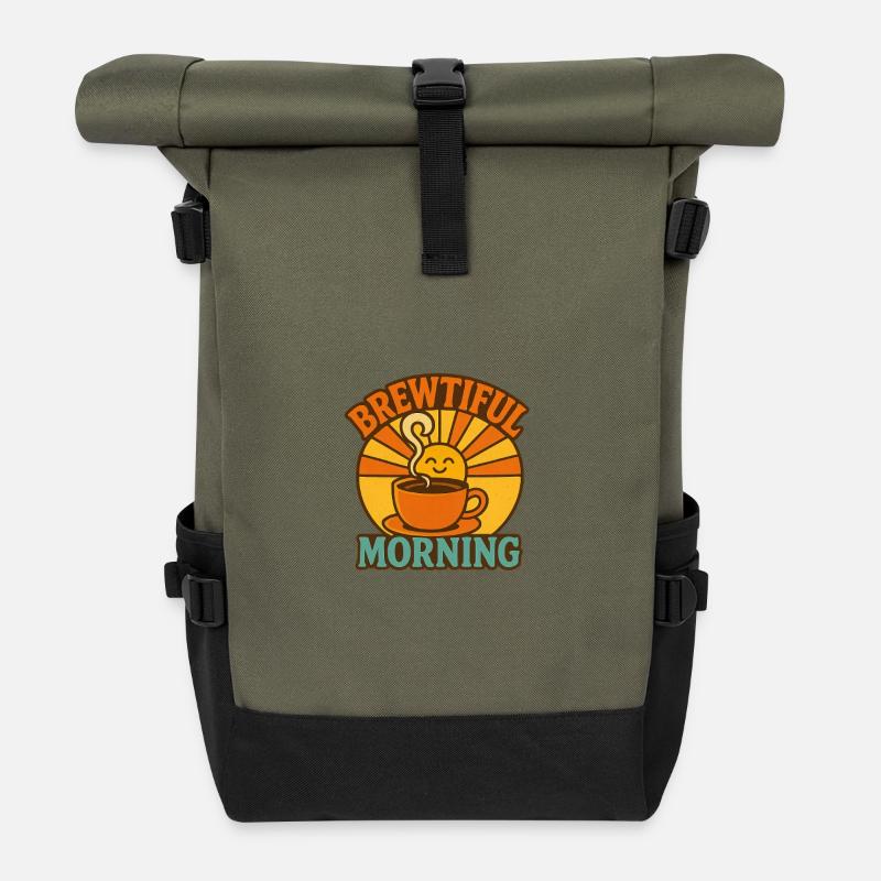 Matinée brassicole - Sac à dos roll top - olive/noir
