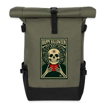 Crane_Mystique_et_Danse_Squelettique - Roll Top Backpack - olive/black - Front
