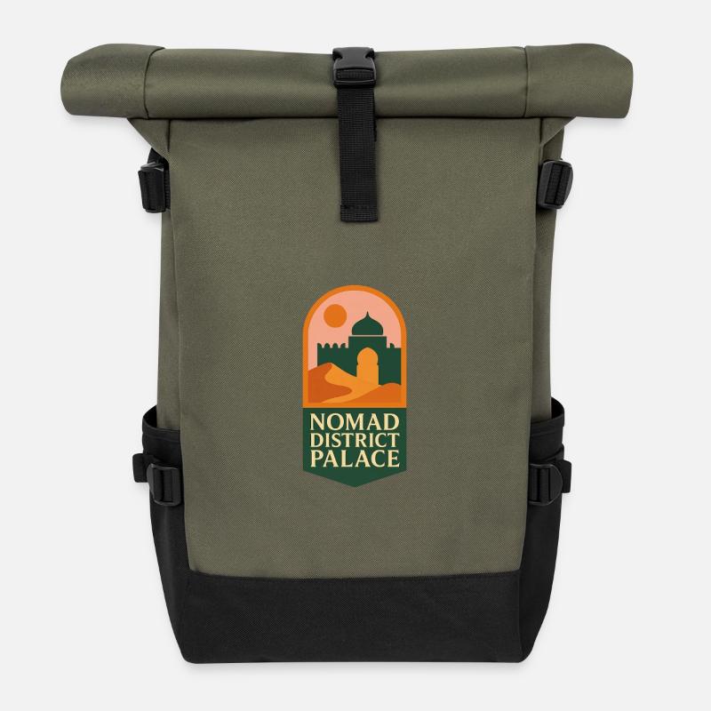 NDP006 - Roll Top Backpack - olive/black