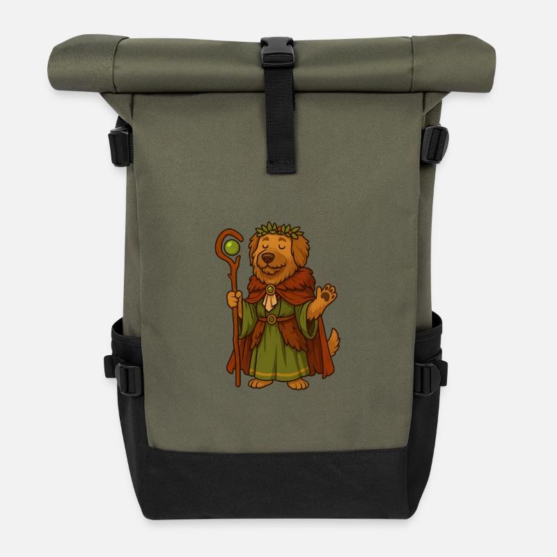 Eldon – Fantasy - Rolltop Rucksack - Olive/Schwarz