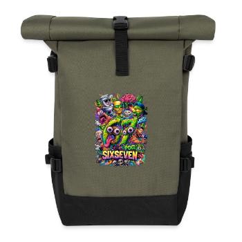 Ultra pourriture cérébrale - Sac à dos roll top - olive/noir - Devant