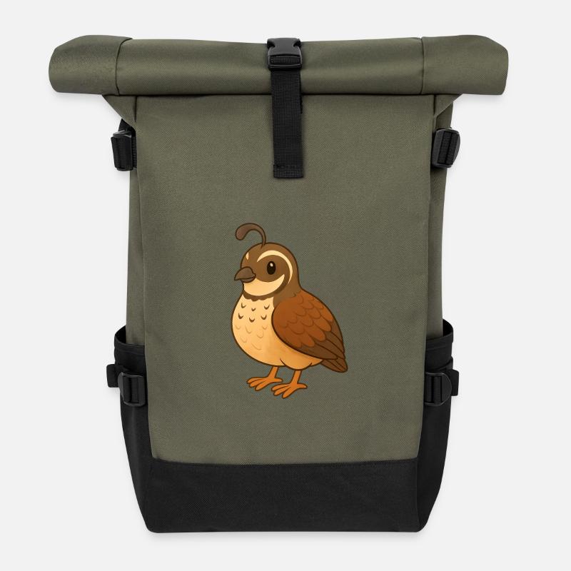 Wachtel - Rolltop Rucksack - Olive/Schwarz