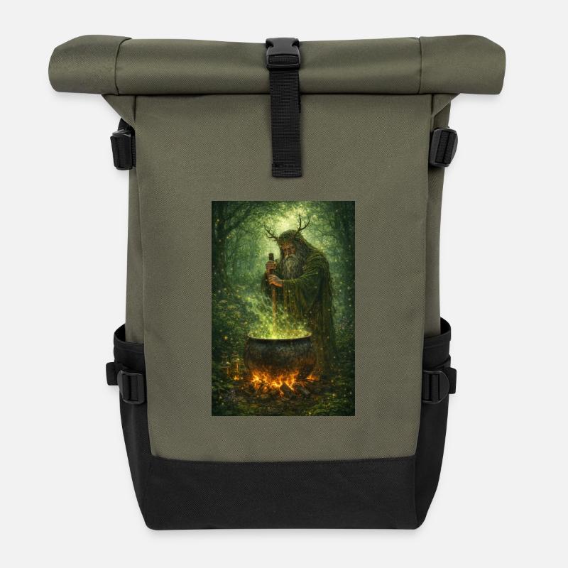 Druide - Sac à dos roll top - olive/noir