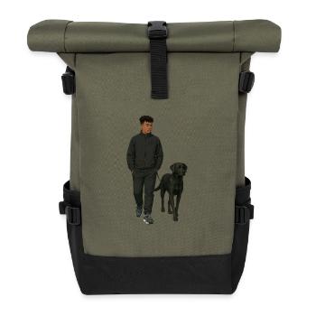 Matt  - Rolltop Rucksack - Olive/Schwarz - Vorne