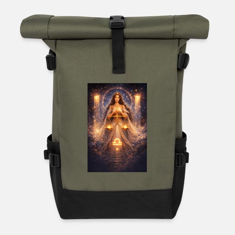 Scales - Roll Top Backpack - olive/black
