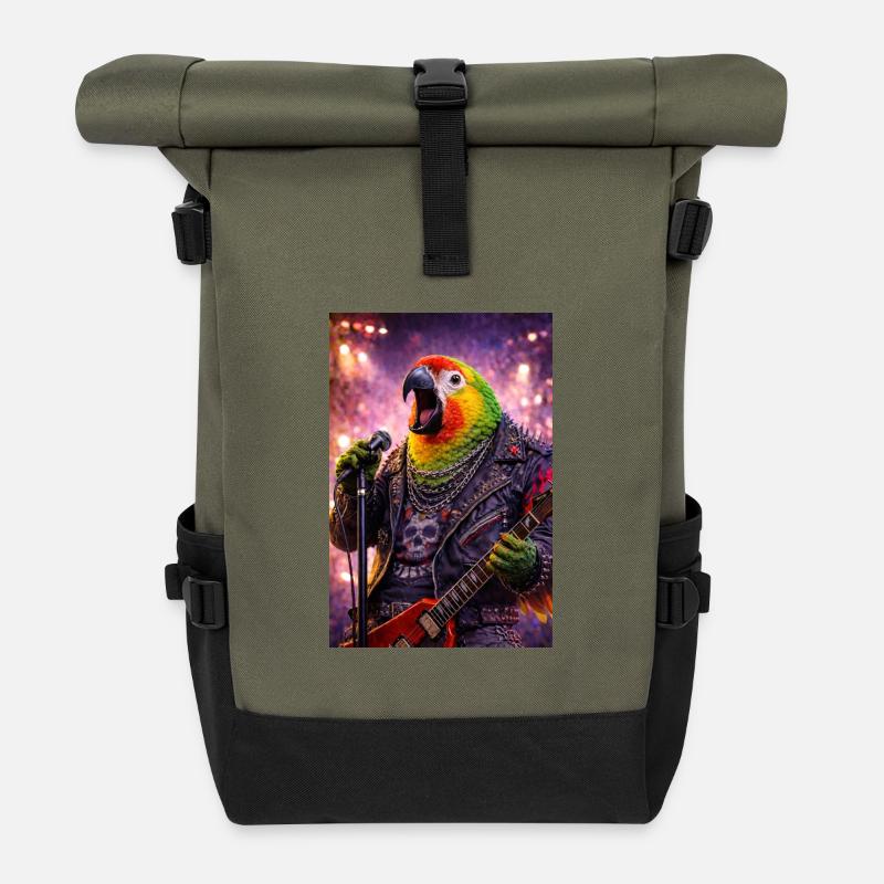 RockyZoo7 - Roll Top Backpack - olive/black
