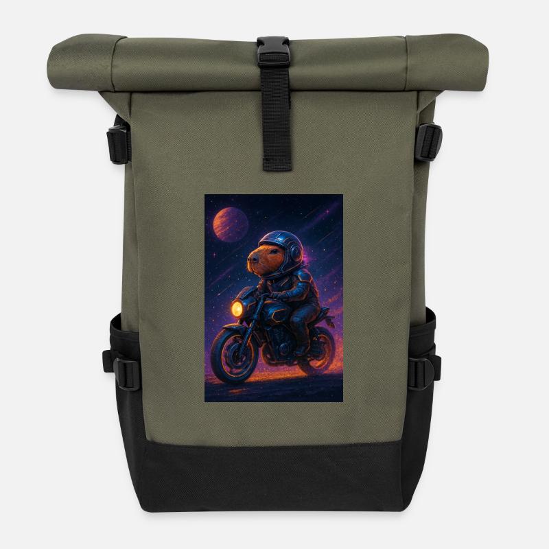 RockyZoo19 - Sac à dos roll top - olive/noir
