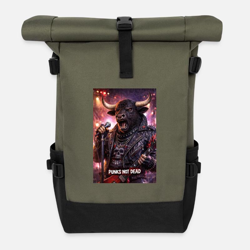 RockyZoo12 - Roll Top Backpack - olive/black