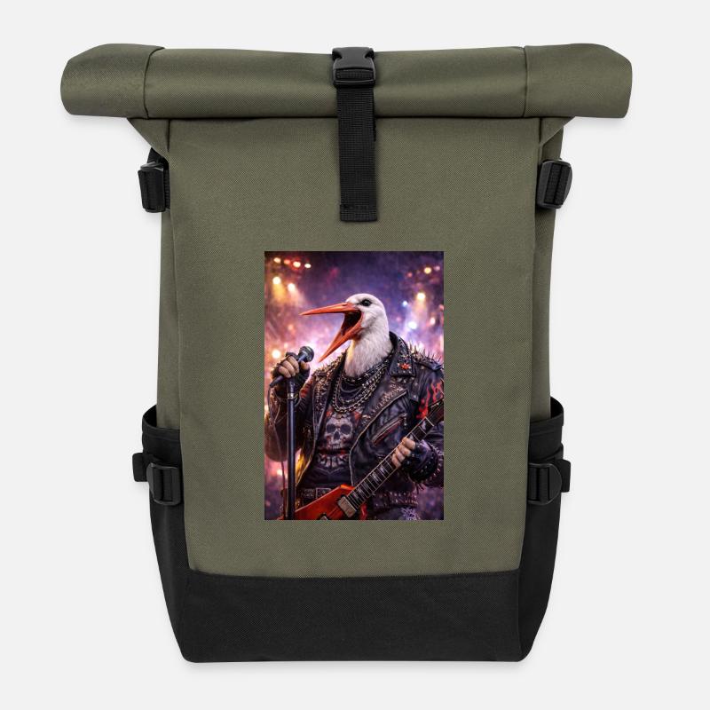 RockyZoo44 - Roll Top Backpack - olive/black