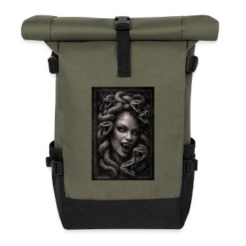 Medusa - Roll Top Backpack - olive/black - Front