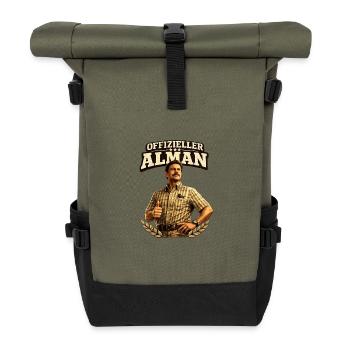 Offizieller Alman - Rolltop Rucksack - Olive/Schwarz - Vorne