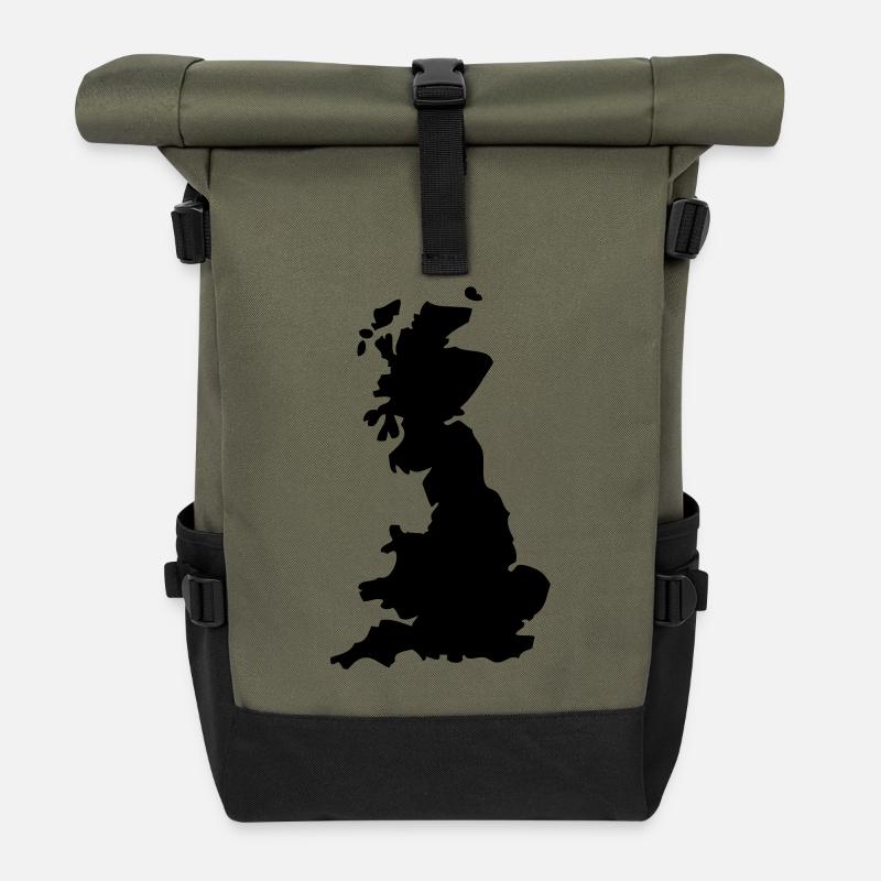 england england Länder1 - Rolltop Rucksack - Olive/Schwarz