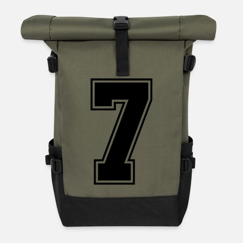 7 - Rolltop Rucksack - Olive/Schwarz