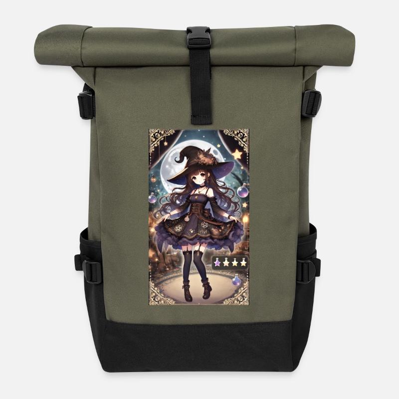witch - Rolltop Rucksack - Olive/Schwarz