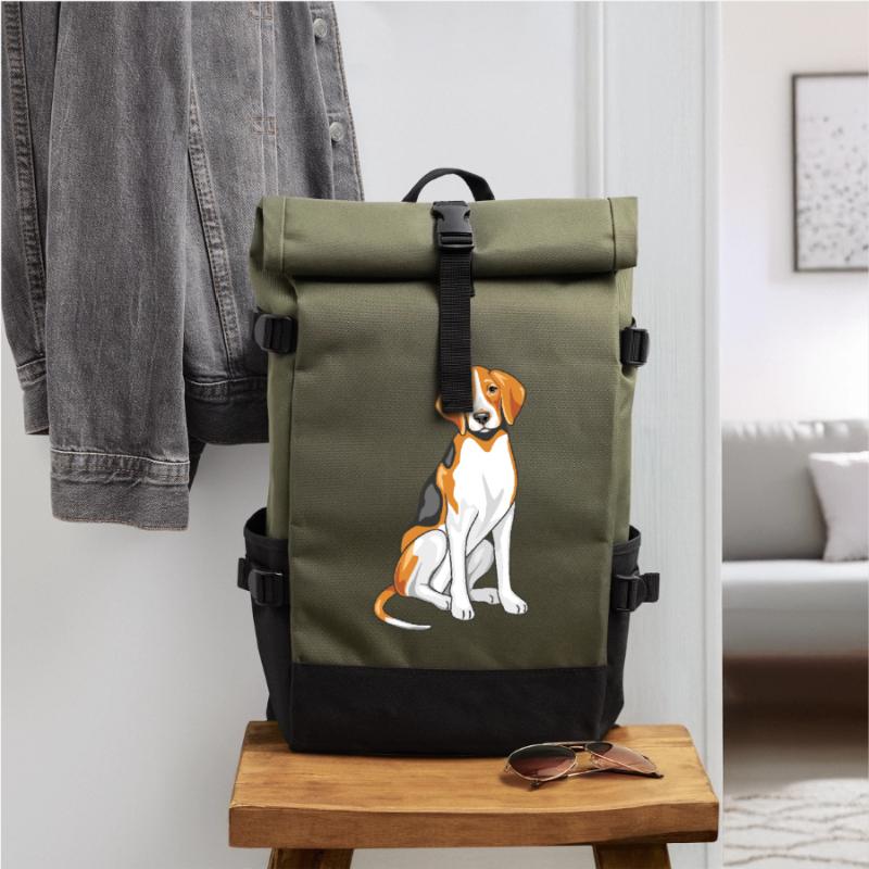 Sitzender Foxhound Rolltop Rucksack