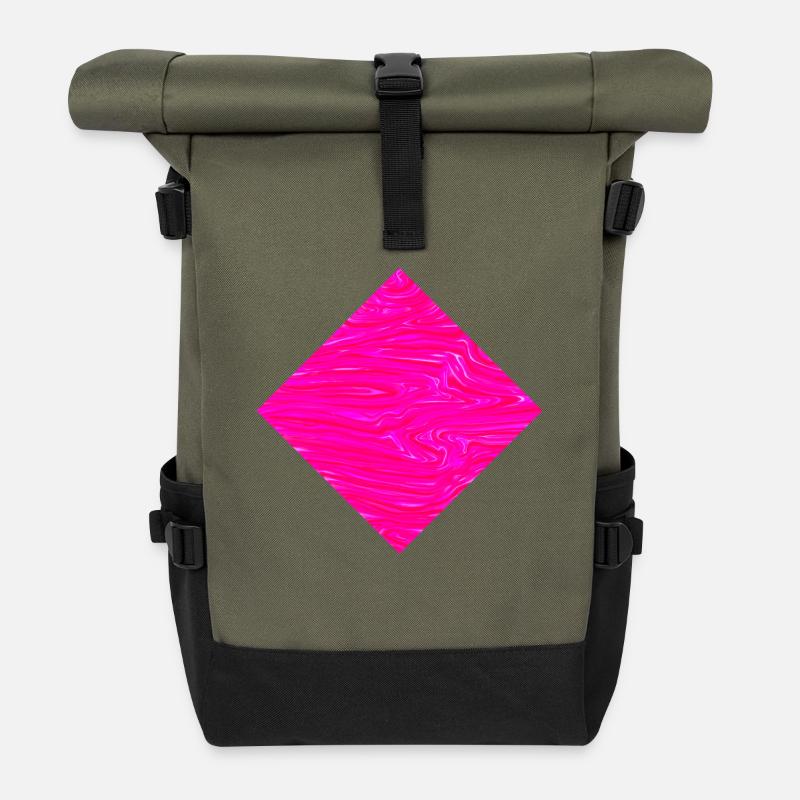 pinkypink - Roll Top Backpack - olive/black