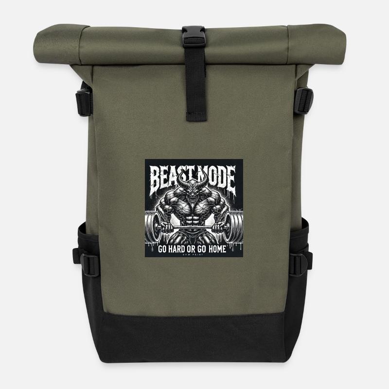 Modus Logo - Rolltop Rucksack - Olive/Schwarz