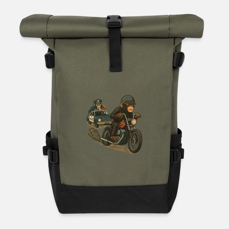 Chase - Roll Top Backpack - olive/black