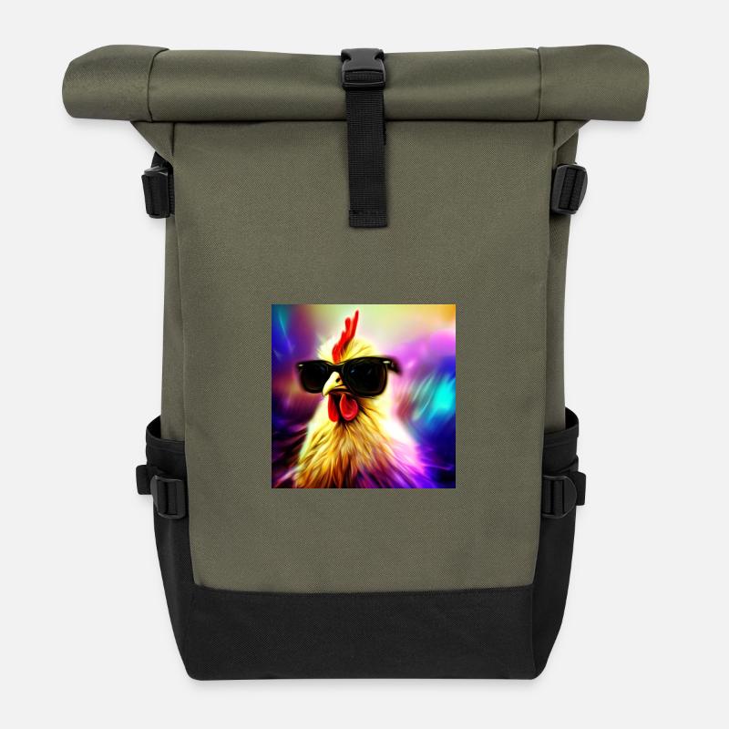 Fancy Chicken II - Rolltop Rucksack - Olive/Schwarz