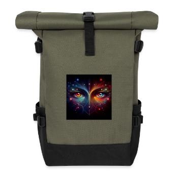 Augen 4 - Rolltop Rucksack - Olive/Schwarz - Vorne