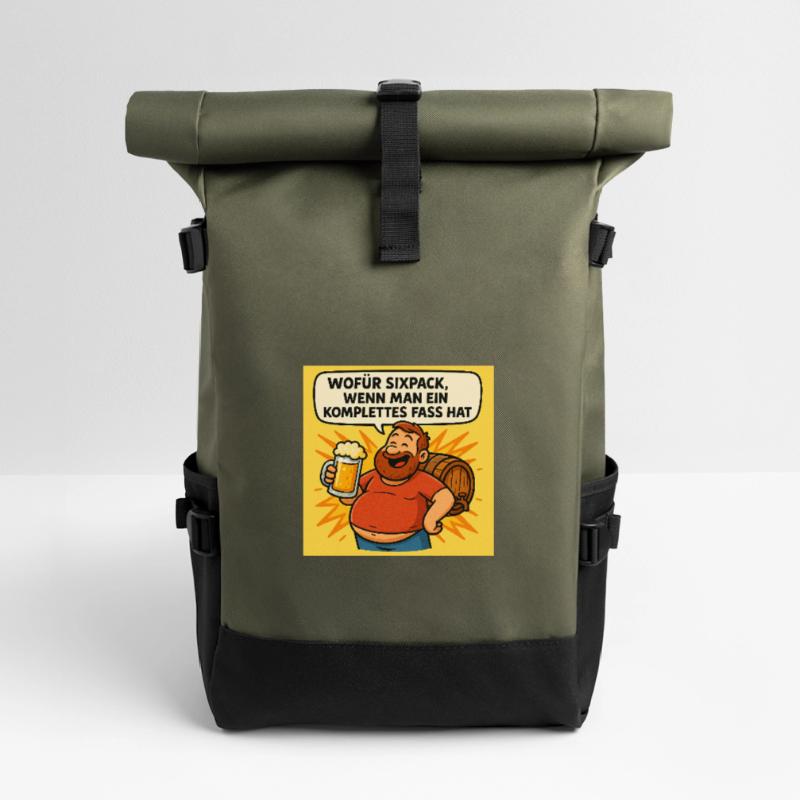 Six Pack oder Fass Rolltop Rucksack