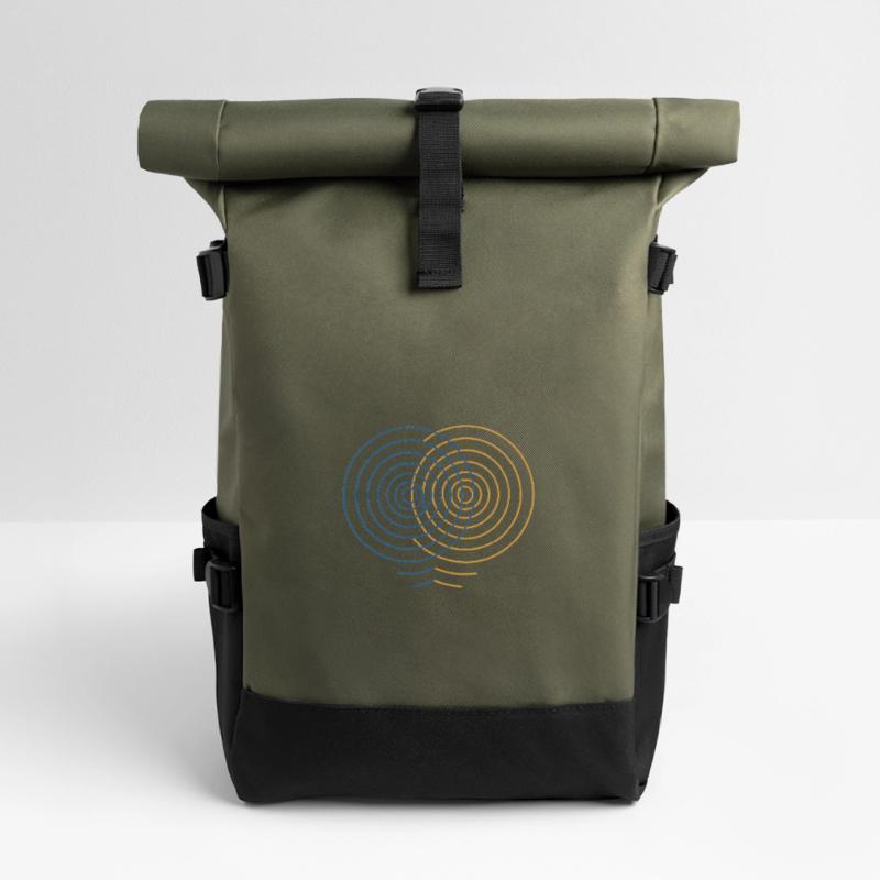 Concentric Interference – Physics Design Roll Top Backpack