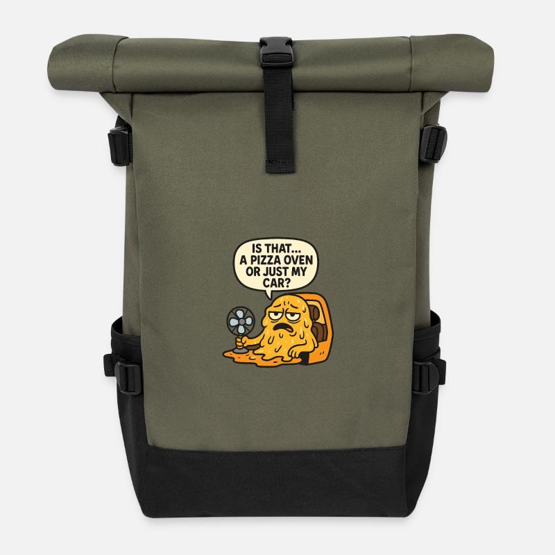 Est-ce un four à pizza ? - Sac à dos roll top - olive/noir