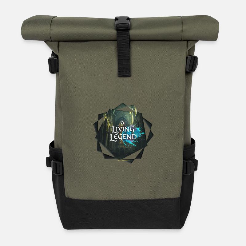 Eine lebende Legende - A Living Legend - Rolltop Rucksack - Olive/Schwarz