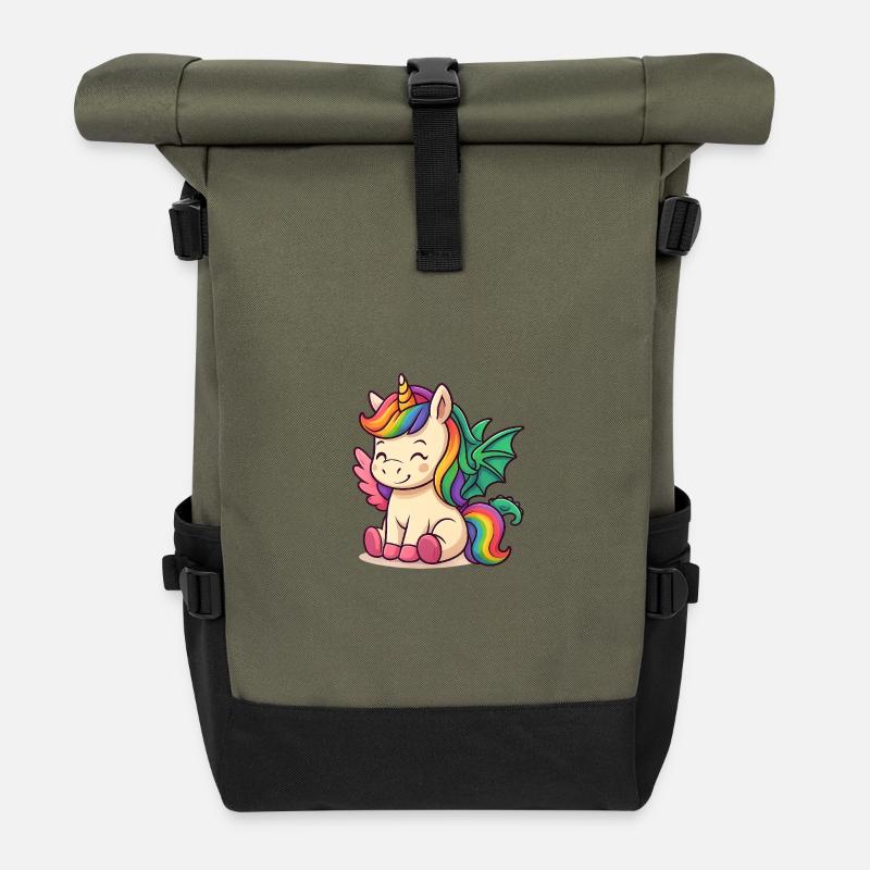Zauberschnuffel - Rolltop Rucksack - Olive/Schwarz