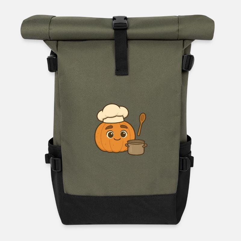 Freddie Citrouille 3 - Sac à dos roll top - olive/noir