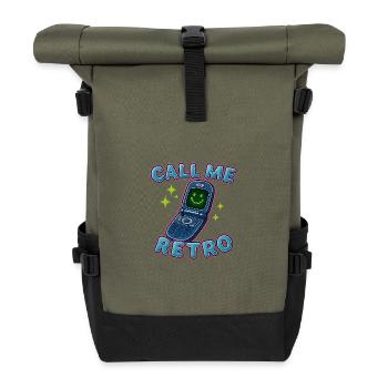Rétro Flip Phone Call Me Design - Sac à dos roll top - olive/noir - Devant