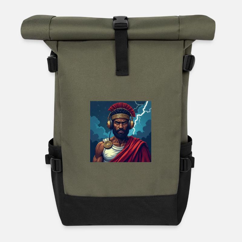 Élève-toi au-dessus du chaos - Sac à dos roll top - olive/noir