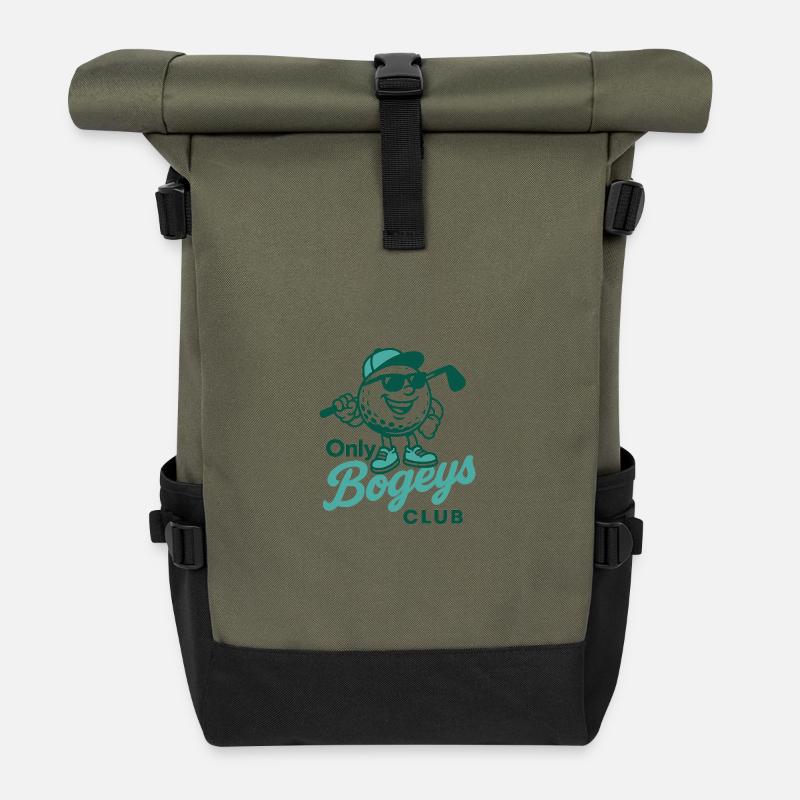 ONLY BOGEYS CLUB - Rolltop Rucksack - Olive/Schwarz