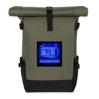 Micro-ondes néon Cosmos - Sac à dos roll top - olive/noir - Devant