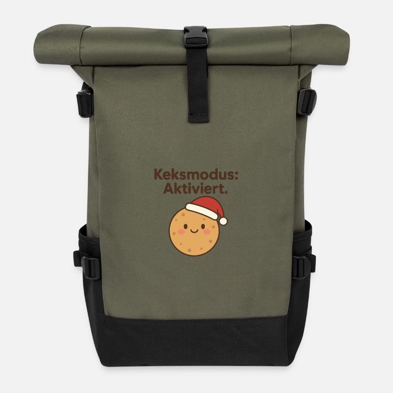 Keksmodus: Aktiviert. - Rolltop Rucksack - Olive/Schwarz