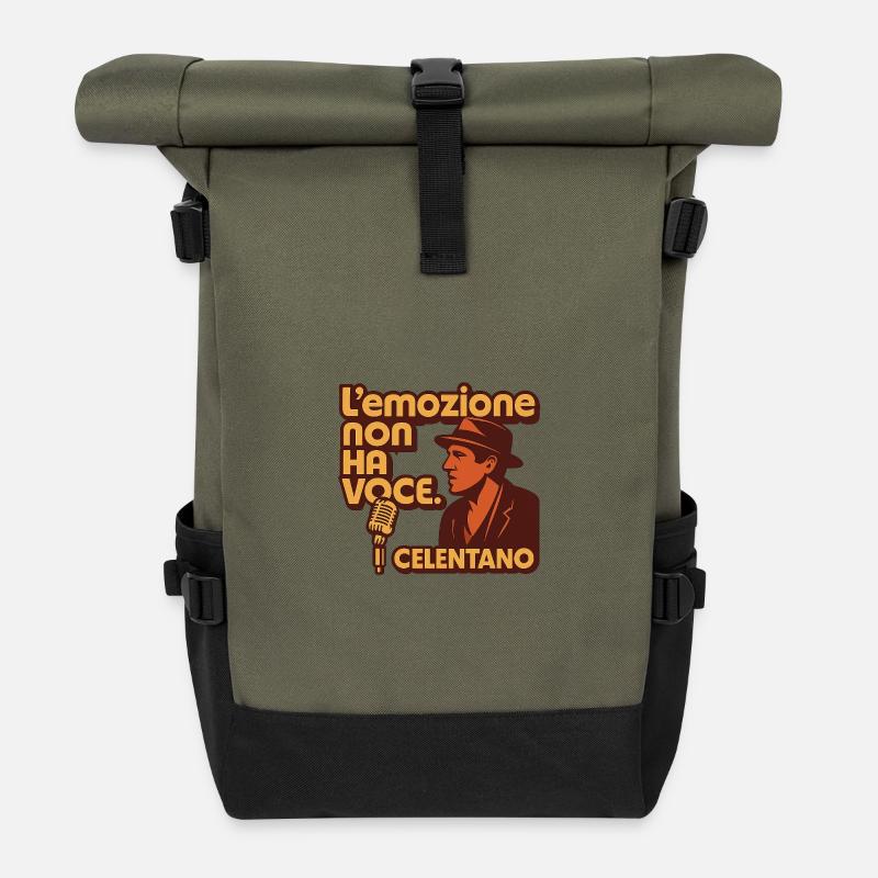 L'emozione non ha voce - Rolltop Rucksack - Olive/Schwarz
