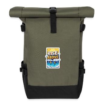 Rise Above Storms - Roll Top Backpack - olive/black - Front