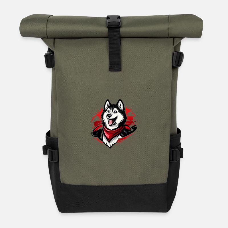 Team Husky - Rolltop Rucksack - Olive/Schwarz