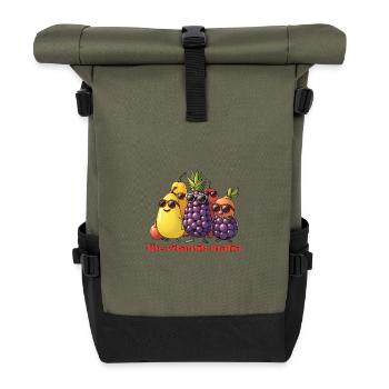 Vitamin Mafia Fruit Troop - Roll Top Backpack - olive/black - Front