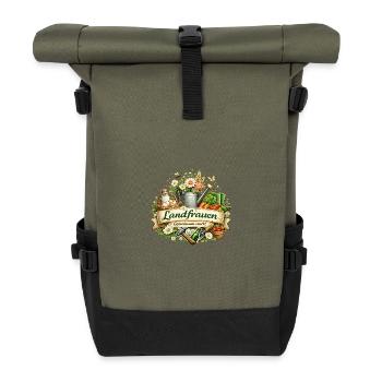 Femmes rurales fortes ensemble - Sac à dos roll top - olive/noir - Devant