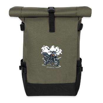 Motorradimpuls - Rolltop Rucksack - Olive/Schwarz - Vorne