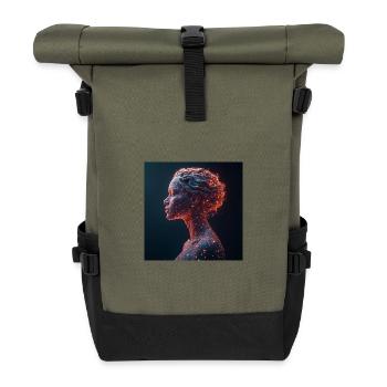 femme_art_fantastique - Rolltop Rucksack - Olive/Schwarz - Vorne