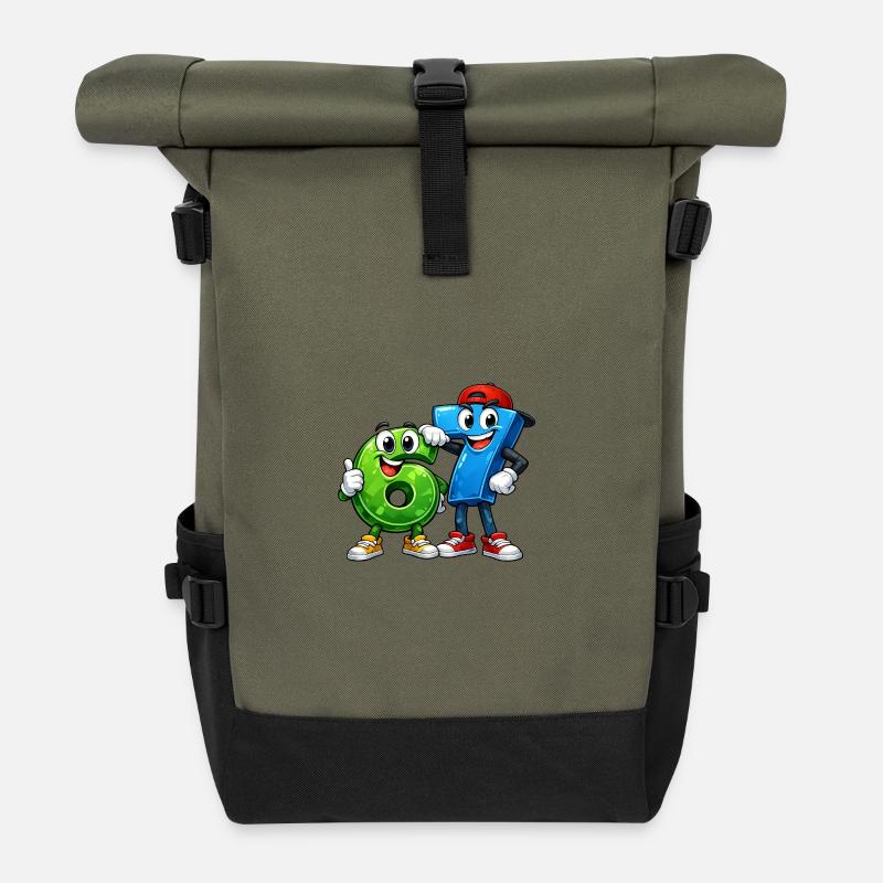 67 sixseven - Sac à dos roll top - olive/noir