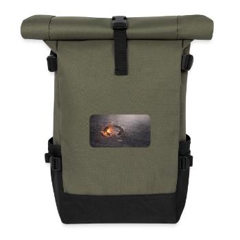 Raille de sabot dans le plancher en cendre - Sac à dos roll top - olive/noir - Devant