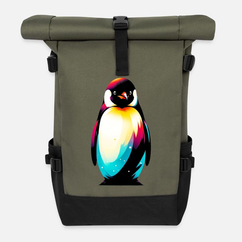 Pinguin - Rolltop Rucksack - Olive/Schwarz
