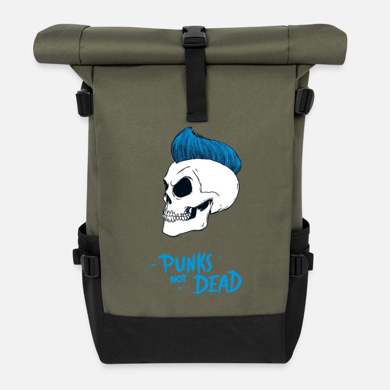 PUNKS NOT DEAD #2 – Steam Punk'n'Roll - Rolltop Rucksack - Olive/Schwarz