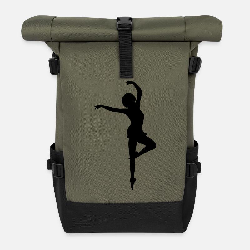 Dancing Girl 2 - Rolltop Rucksack - Olive/Schwarz