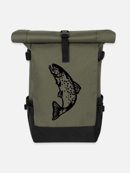 forelle - Rolltop Rucksack - Olive/Schwarz