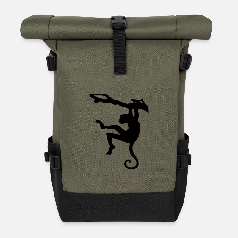 Silhouette Escalade Singe - Sac à dos roll top - olive/noir